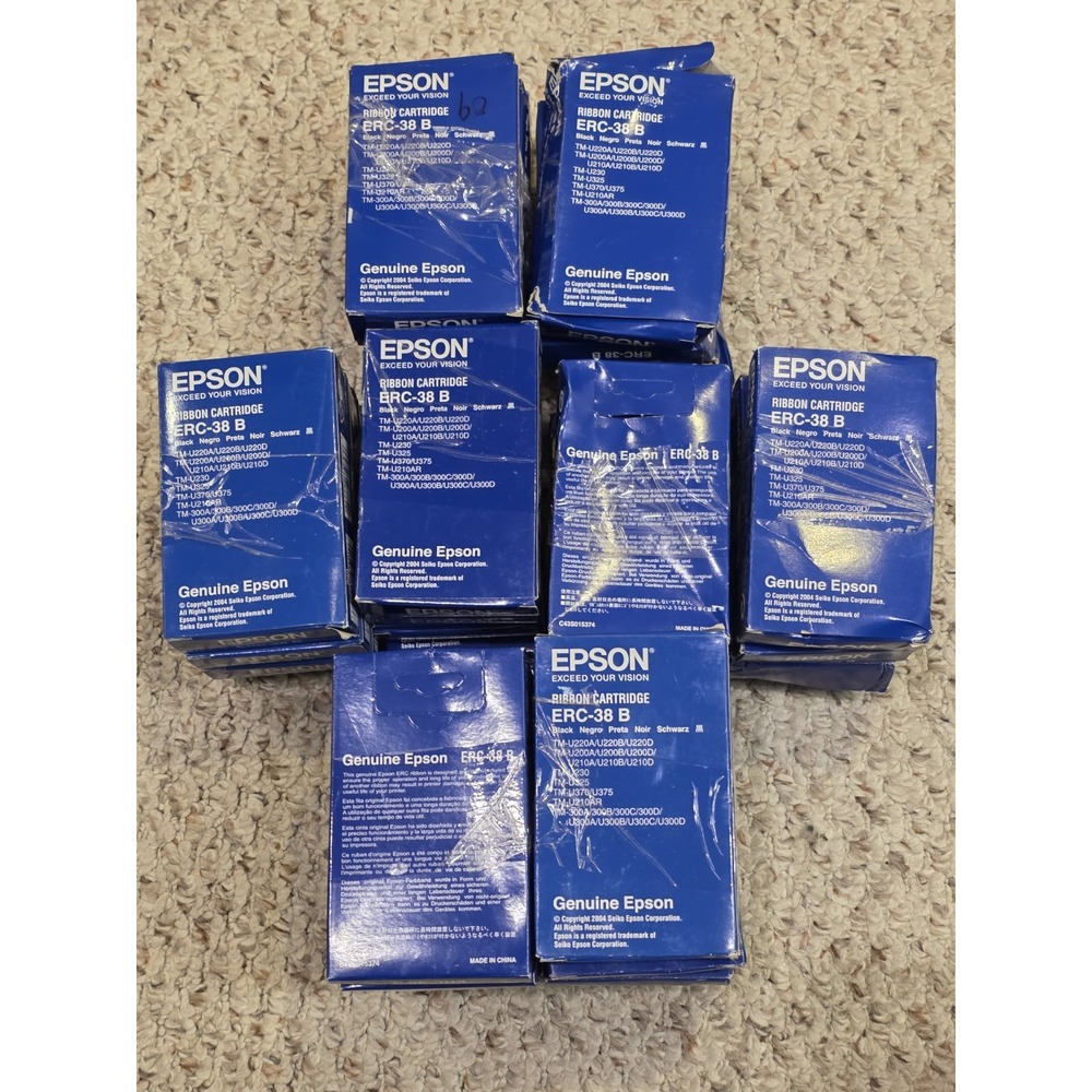 Lot Of 34 New Genuine Epson ERC-38 B  Ink Ribbons
